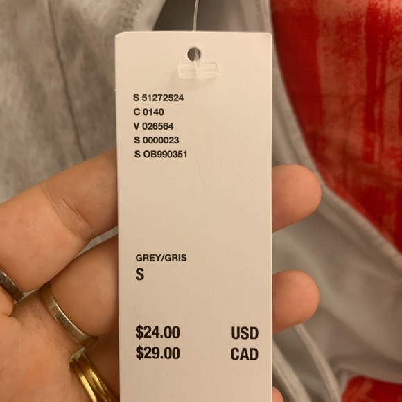 Grey one shoulder/strap crop top - Picture 4 of 4